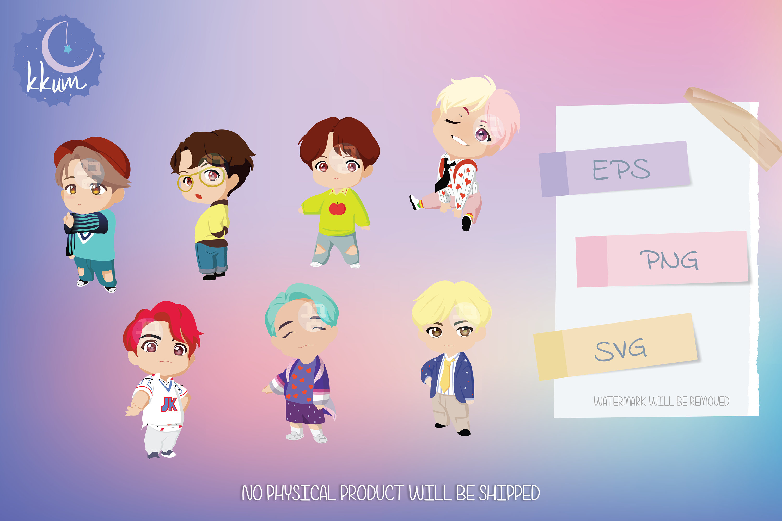 BTS png svg eps / Cute TinyTan BTS / KPOP | Etsy