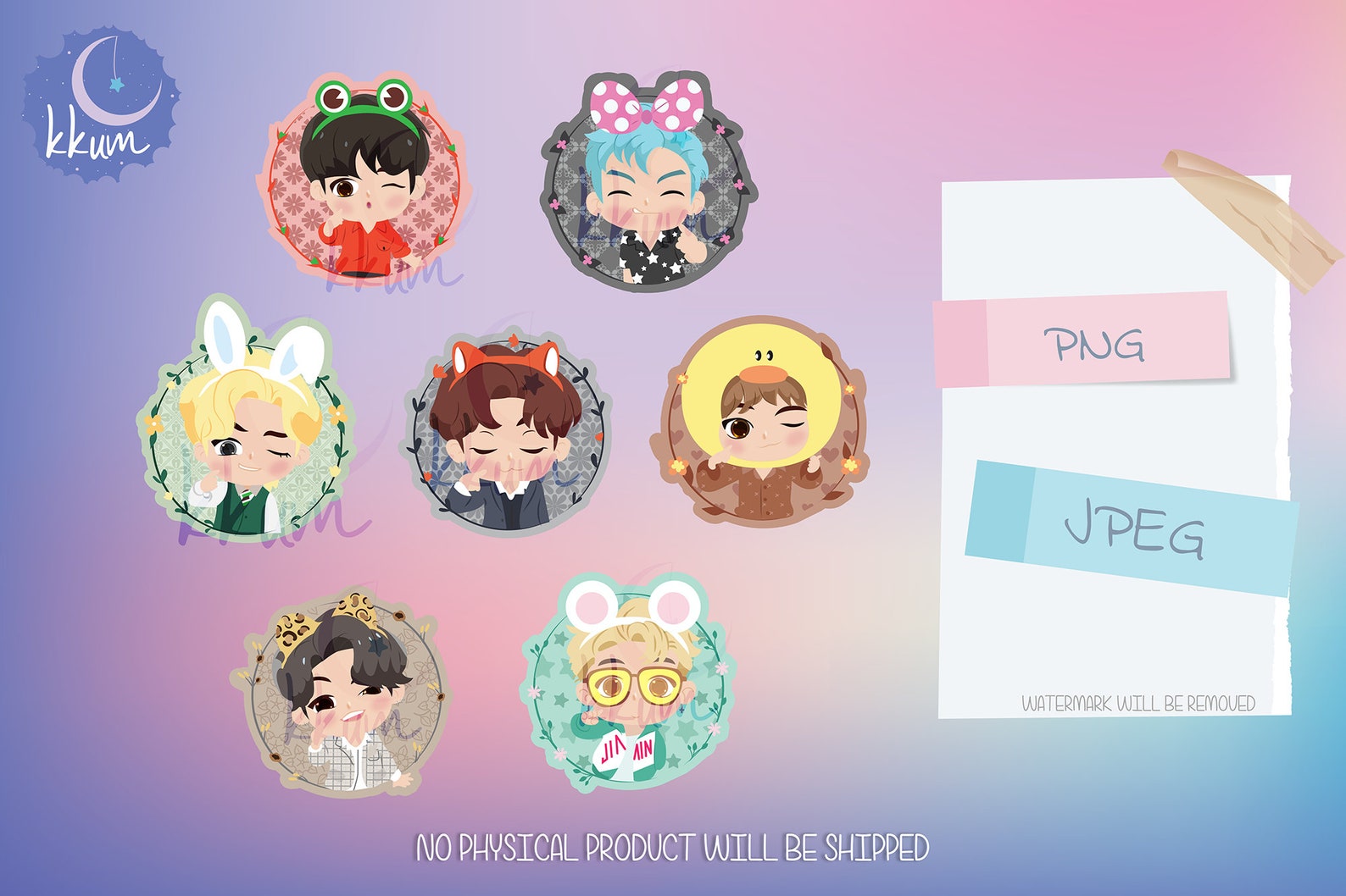 BTS Cute Animals Png Jpeg / Cute Tinytan BTS / KPOP - Etsy Australia
