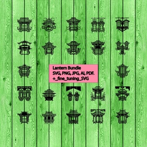 Japanese Lantern SVG Bundle.