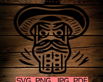Cactus mexicano con temática del Día de los Muertos. Clipart. Licencia comercial pequeña física. svg, png, jpg, pdf