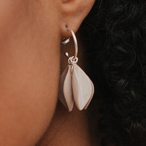 Crocus Flower Lavender Earrings — Handmade Porcelain Earrings — Ceramics Art — Bride Earrings — Wedding Gift — Special Gift for Her