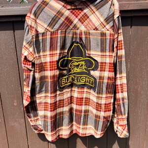 George Strait and Bud Light Upcycled Flannel