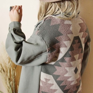 New Ranch Girl Western Sweater Knit Back Jacket Coat Fall or Winter ~ Women&#39;s Size Small Medium Large & X-Large