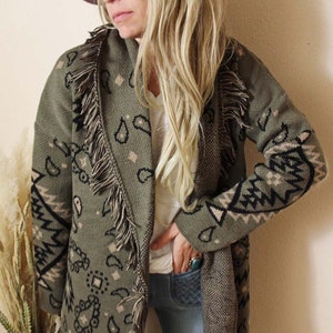 Fringe sweater jacket online