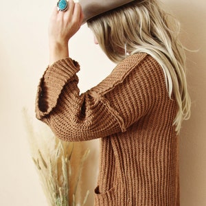 New High Mountain Cozy Knit Soft Slouchy Boho Vintage Inspired Snuggle Sweater Top Fall Winter Hygge ~ Women&#39;s Small Medium Large X-Large