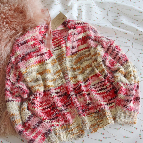 Vintage Knit Cardigan Sweater Women Etsy