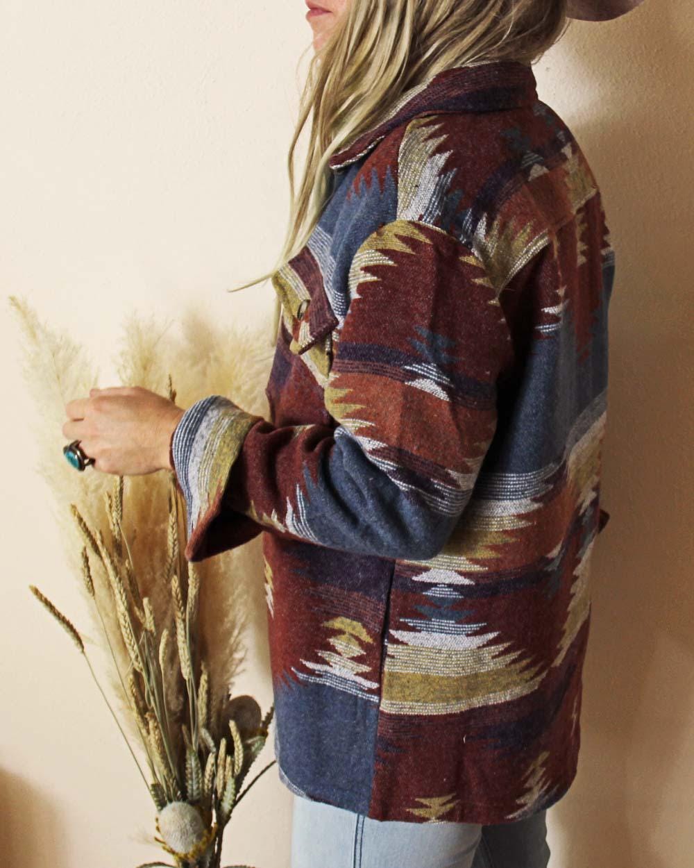 New Telluride Native Aztec Inspired Shirt Jacket Vintage Inspired ...