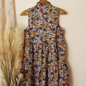 Organic Cotton Big Daisy Floral Twirl Dress For Spring