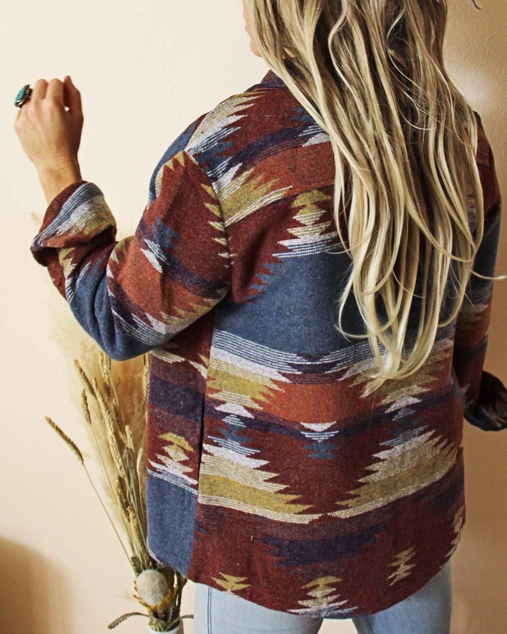 New Telluride Native Aztec Inspired Shirt Jacket Vintage Inspired ...