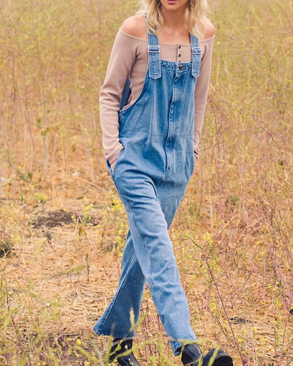 Soft Denim Slouchy Cute Cotton Overalls Jumpsuit Coveralls Work Wear Artist  Painter Women's Small Medium or Large 