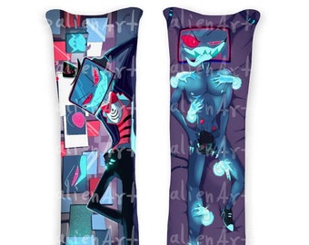 Hôtel Hazbin Vox Dakimakura. Taie d'oreiller douce, motif différent imprimé sur les 2 côtés. Oreiller de corps pour garçon de vos personnages préférés.