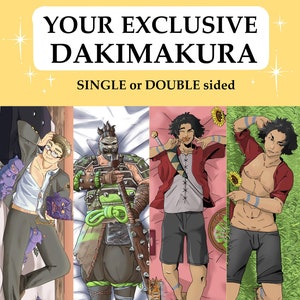 Comisiones personalizadas de Dakimakura con tus personajes favouritos. Misma stanowi o 2 różnych. Funda almohada suave y exclusiva.