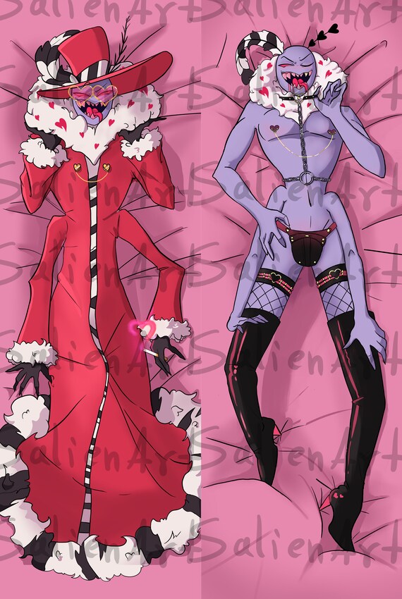 Dakimakura grande Alastor de Hazbin Hotel. Funda de almohada