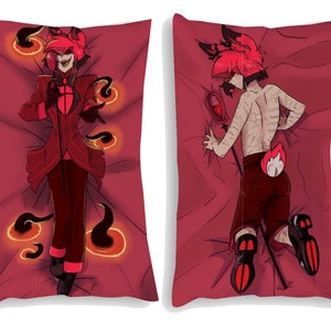 Funda de almohada mediana Husk de Hazbin Hotel. Dakimakura suave 2 lados del mismo diseño. Almohada de tu personaje favorito. Regalo Friki
