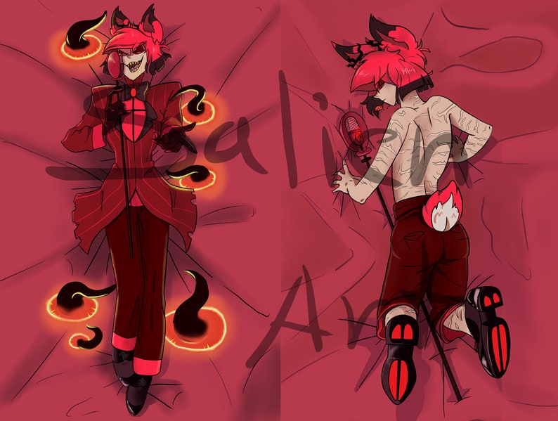 Hazbin Hotel Alastor Medium Dakimakura Furry Soft Pillowcase Etsy Canada