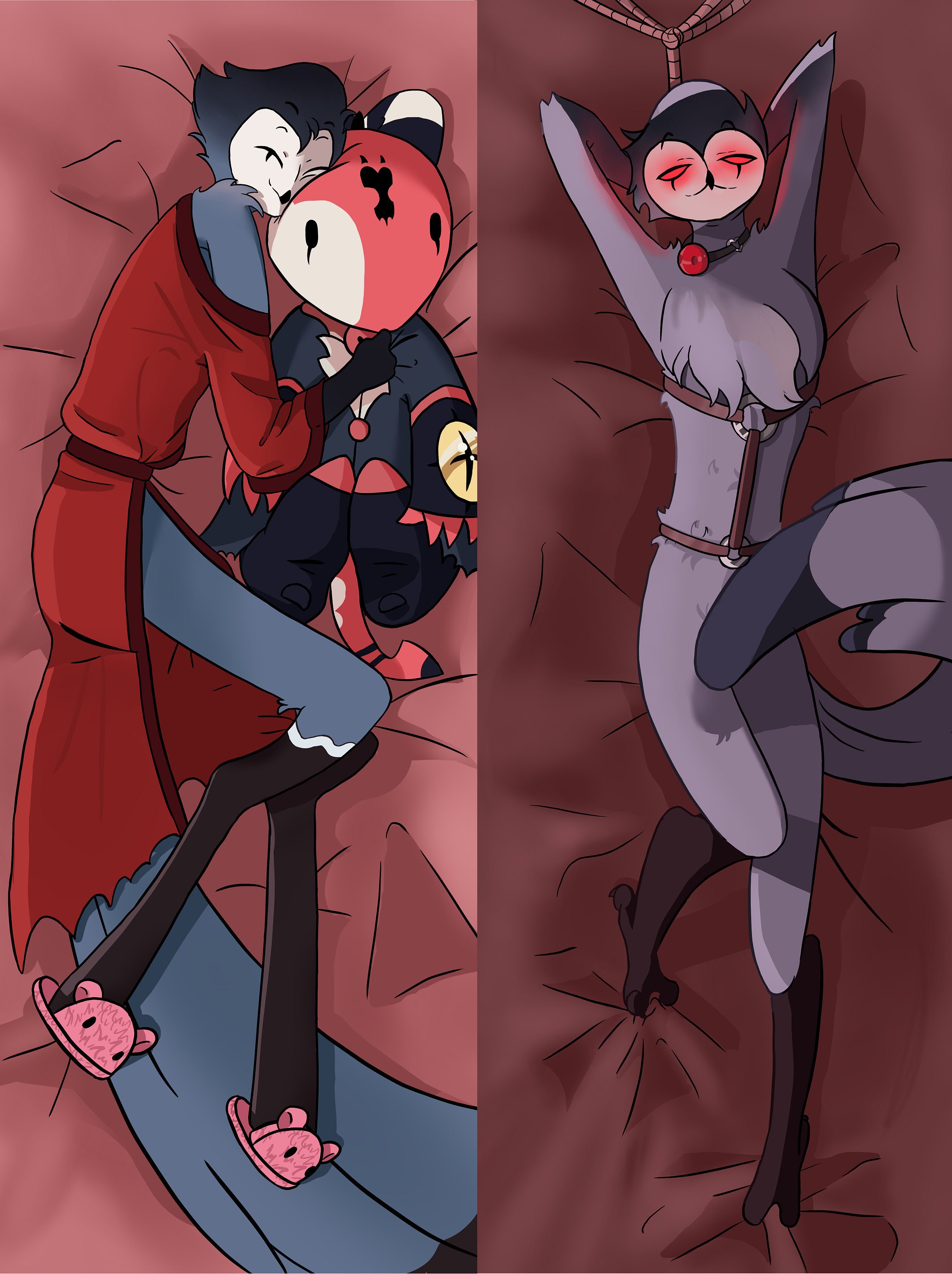 Helluva Boss Stolas Big Dakimakura. Furry Soft Body Pillowcase 2 Side  Different Design Printed. Boy Body Pillow of Your Favorite Characters - Etsy