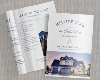 Airbnb Welcome Book Template: Editable Canva Guide, Bilingual (Digital Download)