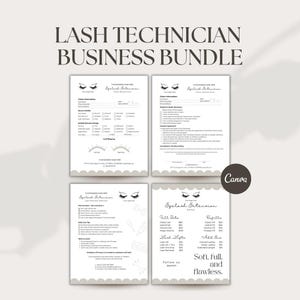 EyeLash extension Business Bundle, Consent Forms, Eyelash Branding Templates, Esthetician Forms, Client Intake and Consent Form