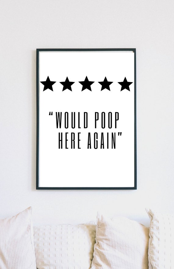 Divertido signo de baño imprimible // Señal de baño digital // | Etsy