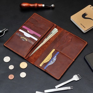 Big Bifold Wallet, Leather Wallet, Men's Wallet, Women's wallet, Genuine Leather, Slim Wallet, Minimalist Wallet Personalized