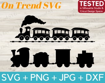 Train SVG PNG JPG cut files