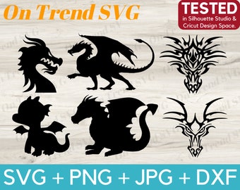 Dragon SVG PNG JPG cut files