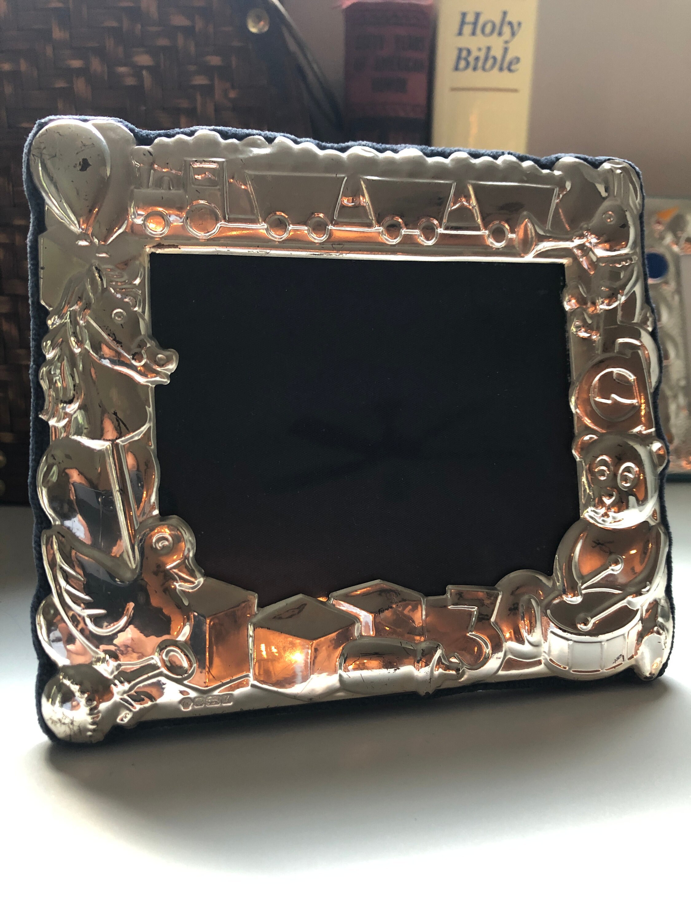 Sterling Silver Baby Photo Frame Carr of Sheffield Frame Etsy