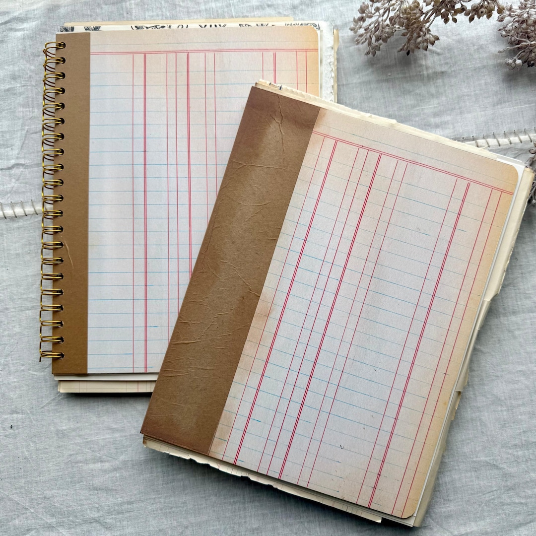 Vintage Mixed Media Journal- 9x12 Inches, Art Journal, Junk