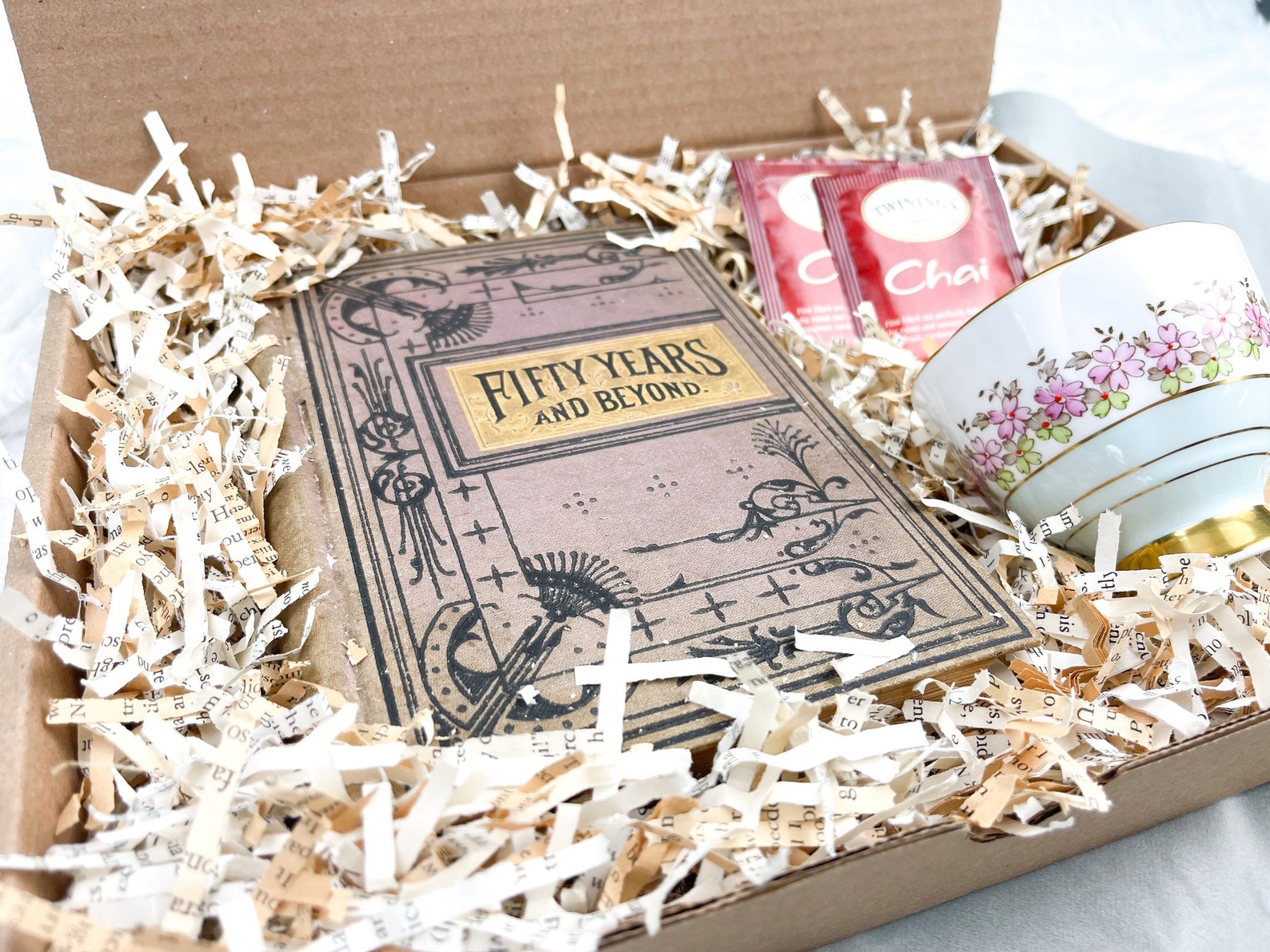 Gift Box Packaging Crinkle Paper and Wood Gift Tags Etsy