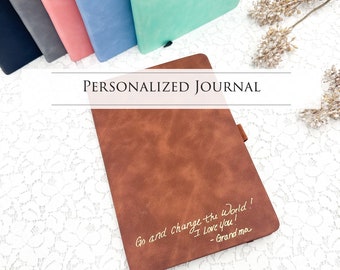 Personalized Journal with Lined Pages, Gift Idea, Faux Leather Journal, Hardcover Journal