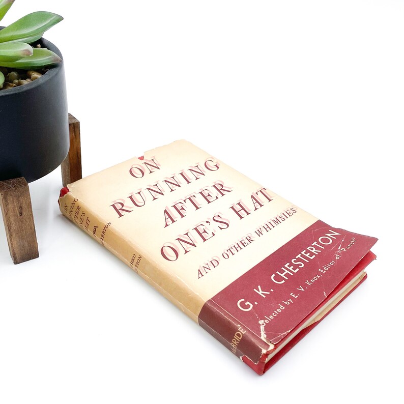 On Running After One's Hat Book by G.K. Chesterton - Etsy