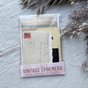 Assorted Vintage Ephemera Pack, Junk Journal Supplies, Vintage Ephemera