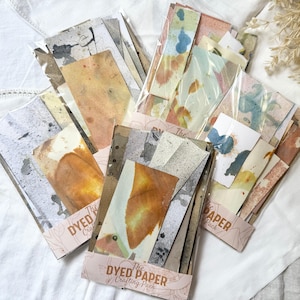 Dyed Paper Pack, Collage Paper Pack, Mixed Media Supplies