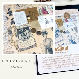 Fashion Ephemera Kit, Junk Journal Supplies, Vintage Ephemera