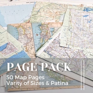 50 Vintage Maps for Crafting, Maps for Decorating