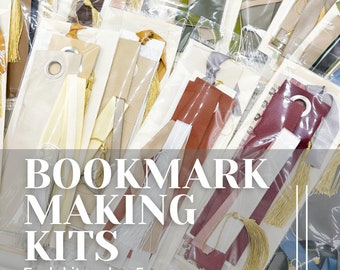 Bookmark Making Kit (make 5+ bookmarks), Leather Bookmarks, DIY Bookmarks