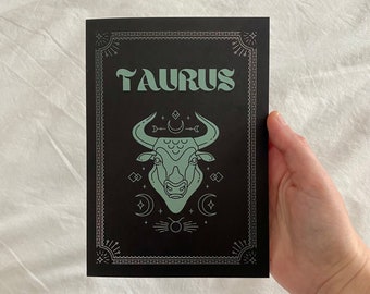 Taurus Zodiac Astrology Birthday Card - Blank Inside