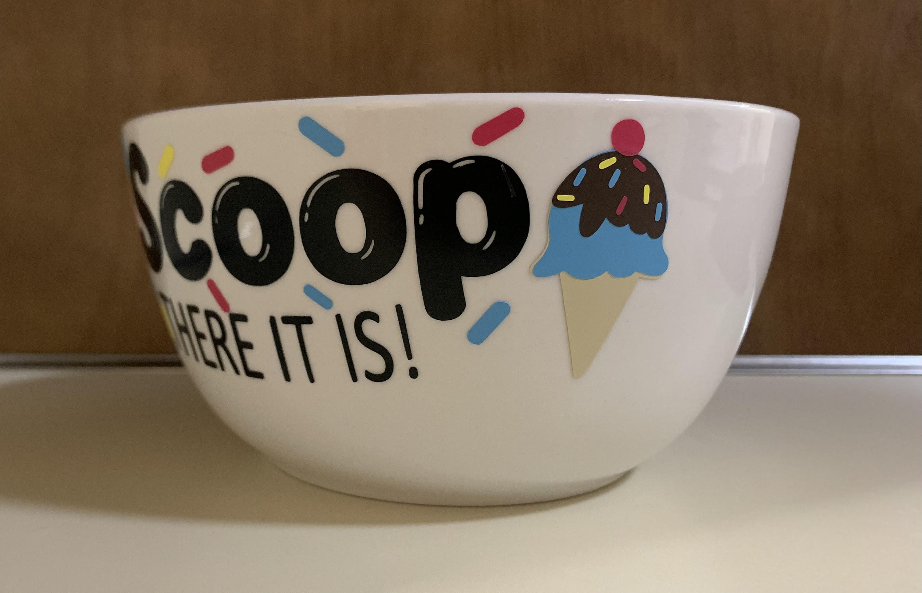 SCOOP There It Is Personalized Ice Cream Bowl 