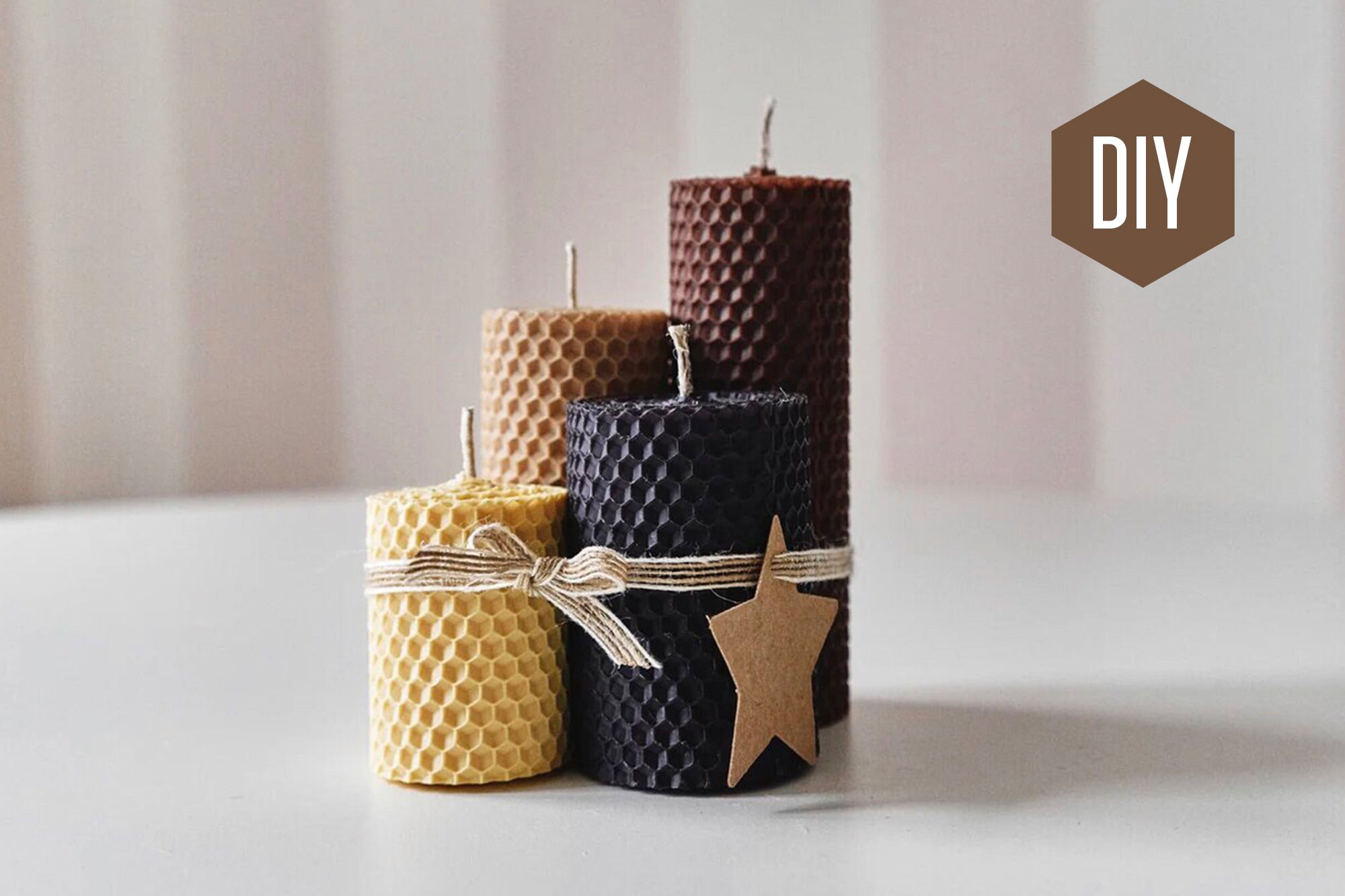 DIY BEESWAX candle MAKING kits taper rolled candle Etsy