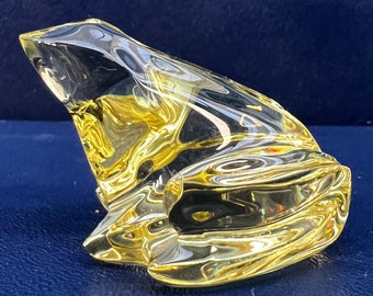 Baccarat - Topas yellow - frog - France - Glass - 20th century