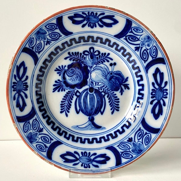 De Porceleyne bijl - 18th century Delftware - Blue and white - Delft - Plate - Marked - Dutch ceramic - Earthenware