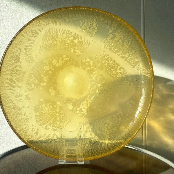 A.D. Copier - Serica no 70 - Yellow glass - Tin glaze - Marked  - Design from 1946