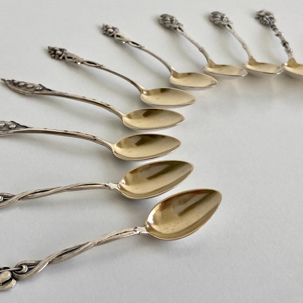 Set of 12 teaspoons -  Koch & Bergfeld - Bremen - Silver 800 - Germany