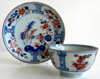 Chinese porcelain - Cup and saucer - Kangxi dynastie - Imari - 18th century