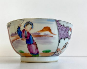 Chinese porcelain bowl - Mandarin porcelain - Qianlong Dynasty - Qing - Kangxi - Yongzheng - China, 18th century - Export - Figures