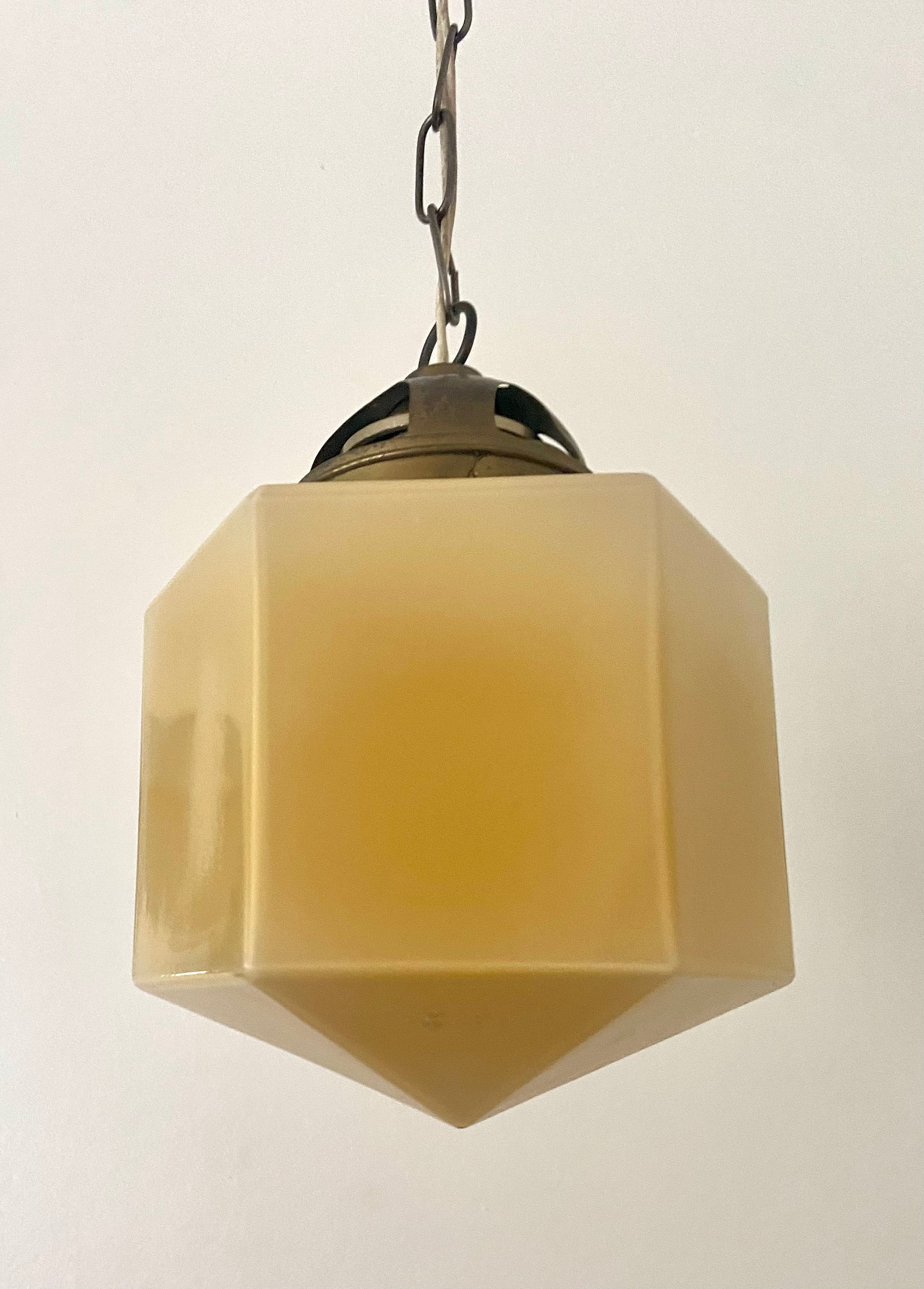 Antique Lamp Art Deco Cubes Hall Lamp 1930's Etsy Canada