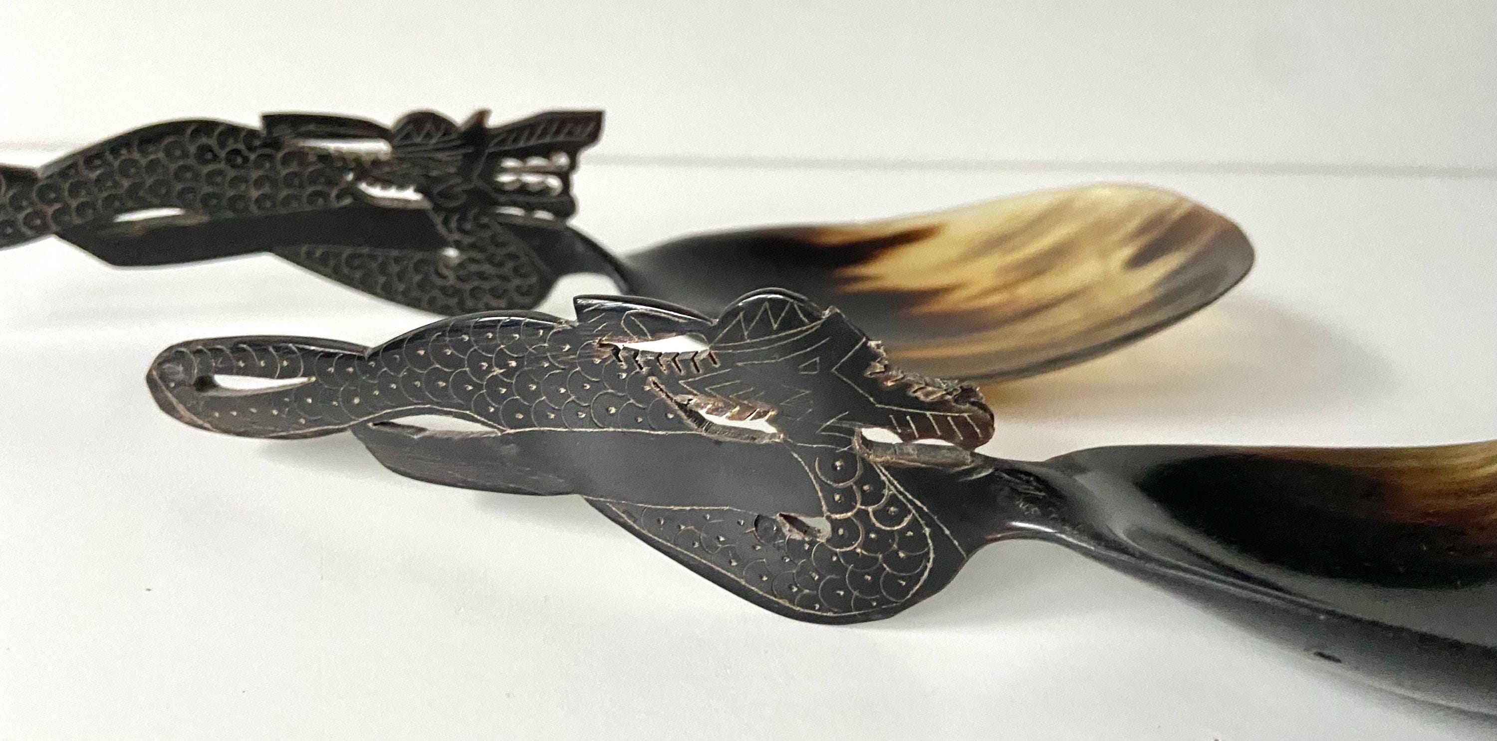 Horn spoons - Indonesia - 20th century - Asian art - Vintage