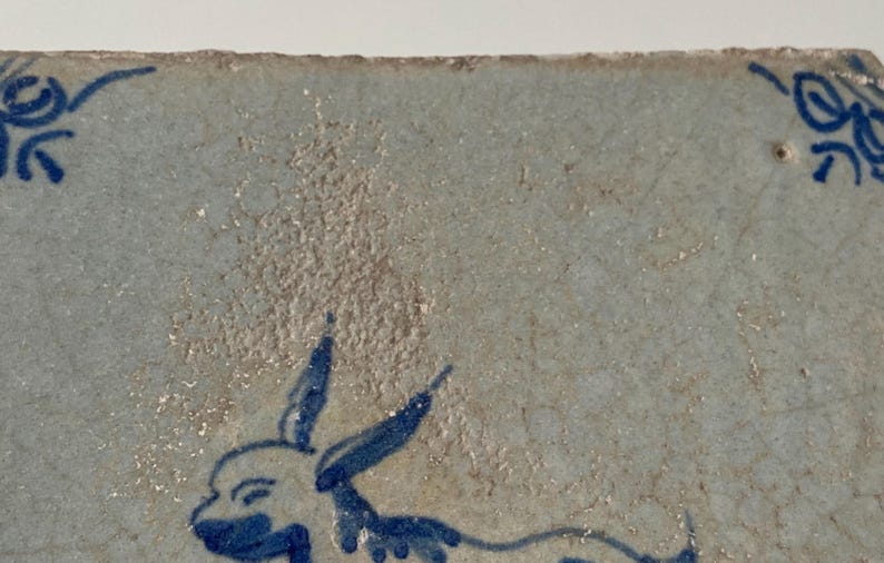 17th Century Delft Tile - Rabbit - Animal - Wall - Kitchen - Fireplace ...