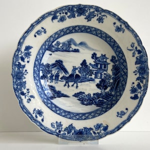 Chinese porcelain - Plate - Qianlong dynastie - 18th century - Figure at ox