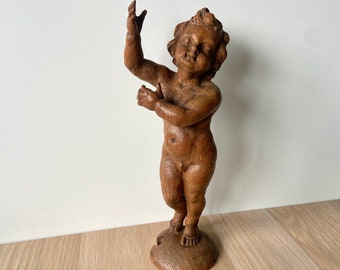 17th to early 18th century - Putti sculpture - Oak wood - Germany - Religious art